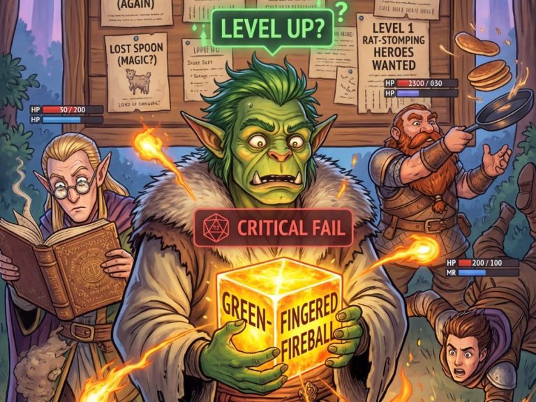 Oops Orc
Magic Crystal
Critical Fail
Side Quest
Level Up
RPG
Fire Spells
Fantasy Adventure
Quest Board
Humor